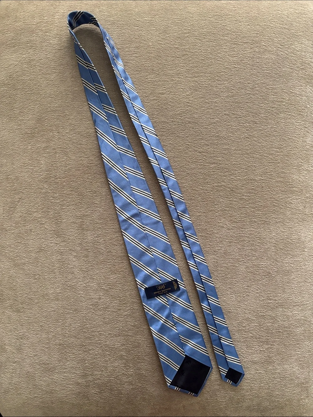 Brooks Brothers 346 Silk Repp Stripe Tie Diagonal Corporate Preppy